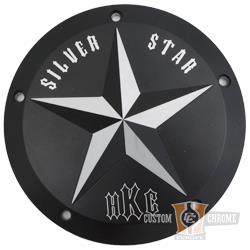 Silver Star Derby Cover, BT 2006 up For Harley-Davidson