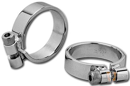 Aircraft Style Exhaust Clamp, Chrome For Harley-Davidson