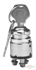 Ignition Switch, Chrome 0.75" diameter/on-ign-light For Harley-Davidson
