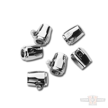 1/4 BRAIDED HOSE END COVERS For Harley-Davidson