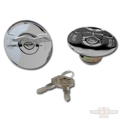 REPLACEMENT FLUSH LOCKING GAS CAP SET For Harley-Davidson