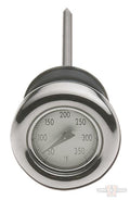 Temperature Gauge Dipstick, Chrome with Black Fahrenheit Gauge For Harley-Davidson