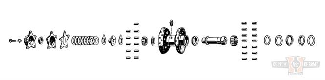 STARHUB-CORK WSHR-LG(10) For Harley-Davidson