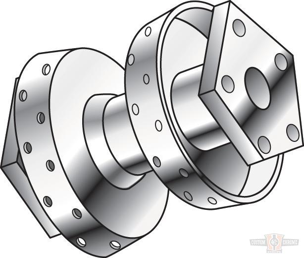 FRONT WHEEL HUB-DUAL FLANGE For Harley-Davidson