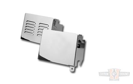 Battery Cover Louvered, Chrome For Harley-Davidson