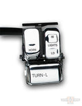 Handlebar Wire Harness Left Side, Chrome Switches For Harley-Davidson