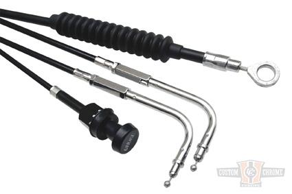 Choke Knob Cable Black Vinyl For Harley-Davidson
