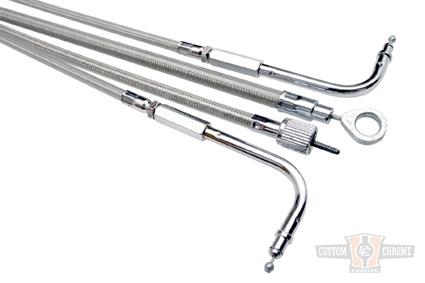 Speedo Cable Stainless Steel, Clear Coated For Harley-Davidson