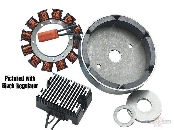 32 Ampere Charging System with Chrome Regulator For Harley-Davidson
