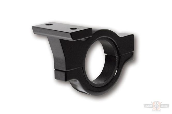 Handlebar clamp for 1" and 7/8" tubes, black For Harley-Davidson