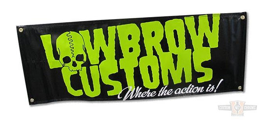 Customs Logo Banner, 47" x 17" 10oz vinyl with brass grommets For Harley-Davidson