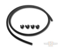 3/8" BLACK HOSE FINISHERS For Harley-Davidson
