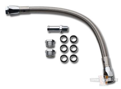 10" PRE-ASSEM S/BRAID OILLINE For Harley-Davidson