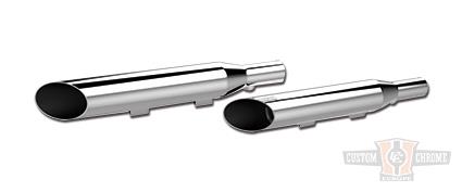 3" HP-Plus Slash Mufflers Chrome For Harley-Davidson