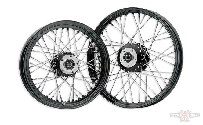 40-SPOKE 21X2.15 SD/DD BLACK For Harley-Davidson