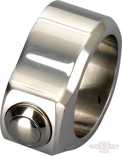 Kustom Tech 1 Button Switch Housing - Polished For Harley-Davidson