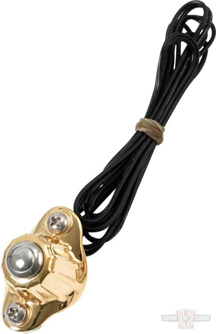 Kustom Tech Deluxe Switch Housing - Polished Brass For Harley-Davidson