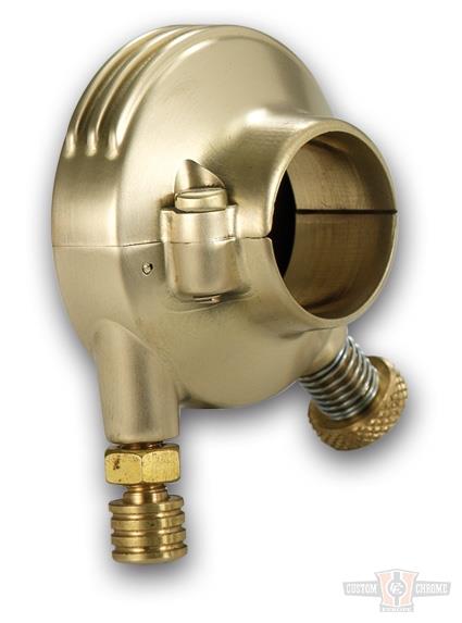 K-TECH Deluxe Extruded Throttle Housing Satin Brass For Harley-Davidson