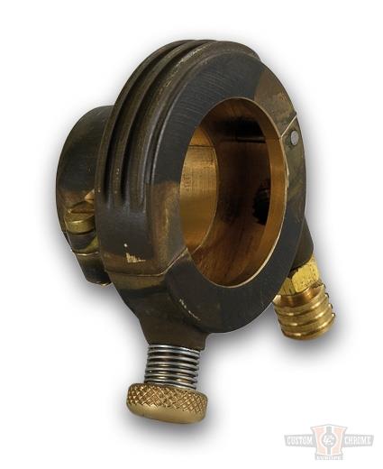 K-TECH Deluxe Extruded Throttle Housing Raw Brass For Harley-Davidson