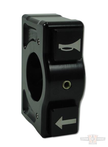 J-TECH 2 Button Switch Housing Left Side, Black For Harley-Davidson
