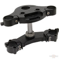 7 & 7 Raked Triple Tree, Black For Harley-Davidson