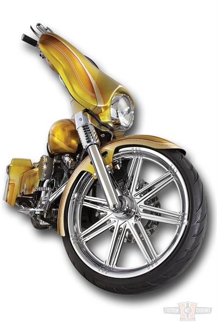 Smooth Hot Legs, chrome, single disc For Harley-Davidson