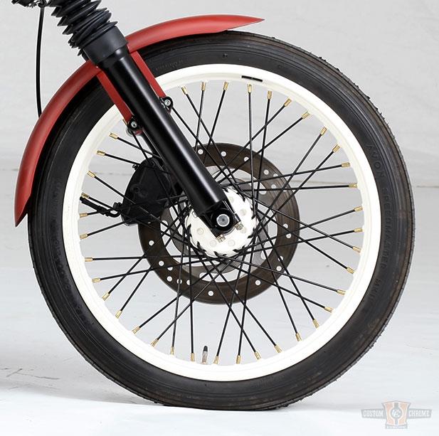 TTS Spoke Set, 18" long, black chrome For Harley-Davidson