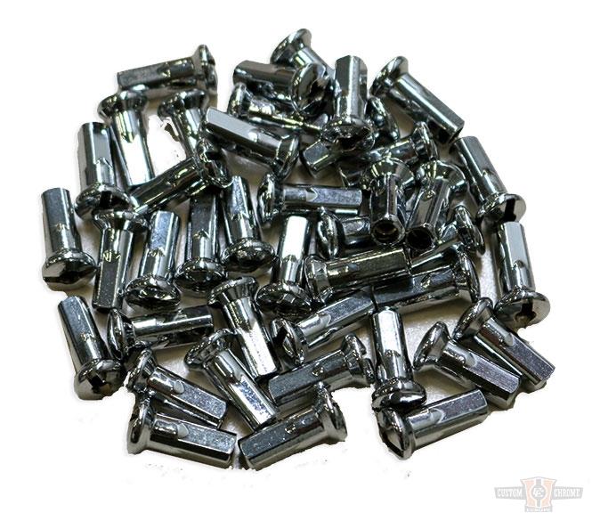 Spoke nipples (40 )chrome M4, 5mm For Harley-Davidson