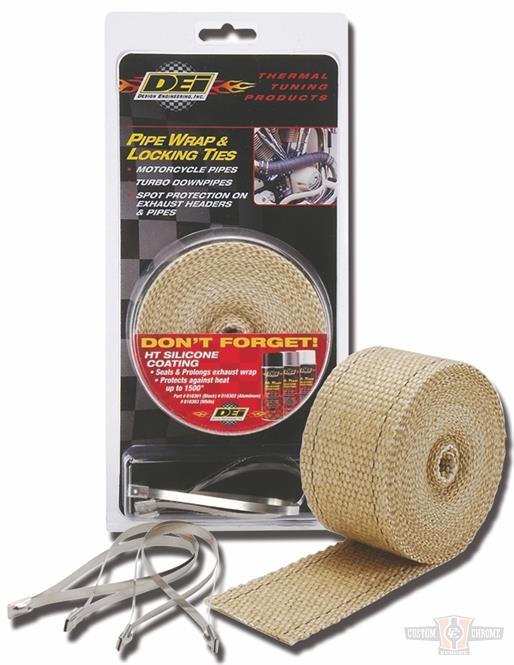 Tan Wrap and Locking Tie Kit For Harley-Davidson