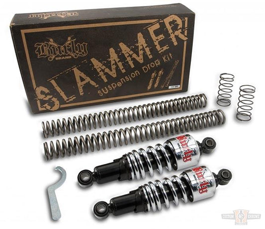 Slammer Kit with chrome rear shocks For Harley-Davidson