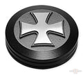 HKC BKL. CROSS OIL TANK CAP For Harley-Davidson