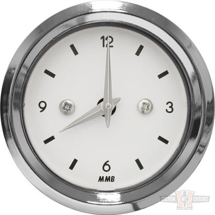 CLOCK BASIC BLK / WHT / YEL LIGHT For Harley-Davidson