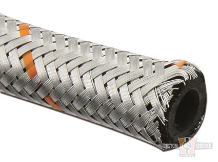 Fuel Hose 3/16", Braided Steel, 20 meter, 4 bar For Harley-Davidson