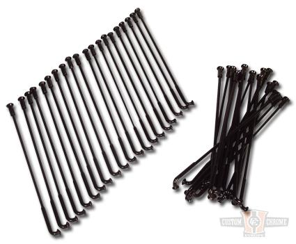 TTS SPOKES KIT BLK CHR, MISC. NIPPLES For Harley-Davidson
