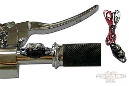 Dual Micro Switch Kit Black For Harley-Davidson