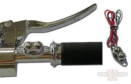 Dual Micro Switch Kit Chrome For Harley-Davidson