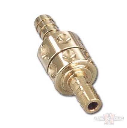 Kustom Tech Inline Petcock - polish brass For Harley-Davidson