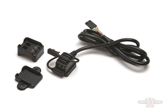 Black USB Power Port, Universal Charger For Harley-Davidson