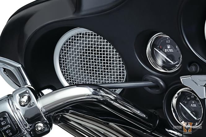 Road Thunder Fairing Speaker Kit by MTX, Chrome For Harley-Davidson