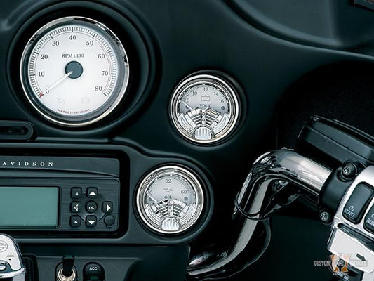 Twin Ring Gauge Bezels For Harley-Davidson