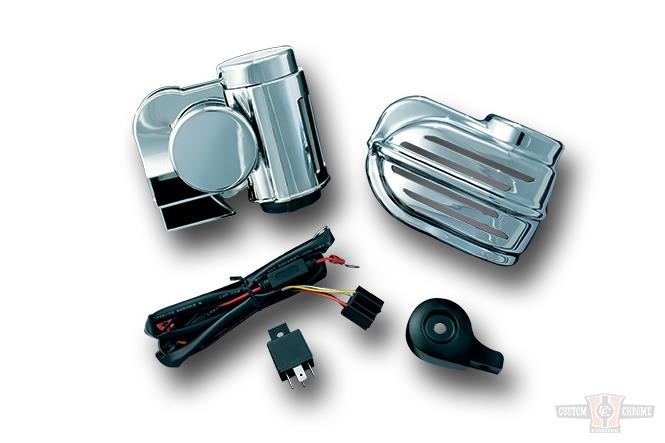 Super Deluxe Wolo Bad Boy Horn Kit For Harley-Davidson