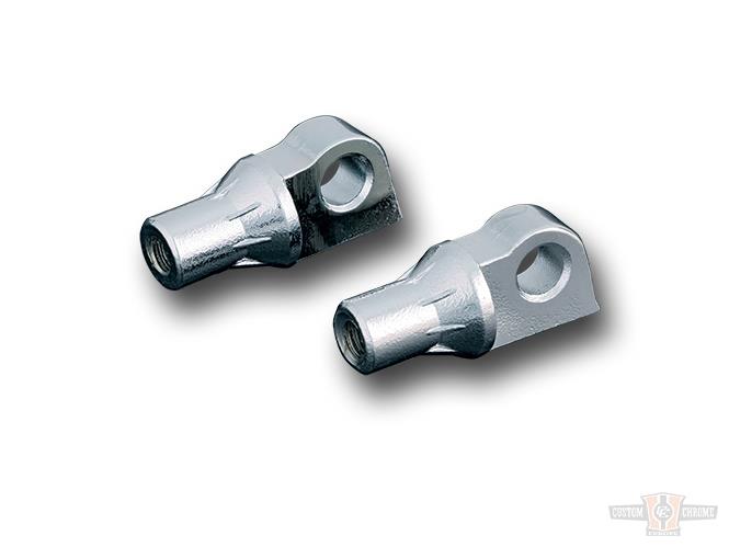 Tapered Male Mount Peg Adapters - Serrated, Chrome For Harley-Davidson