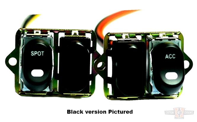 CCE, Rocker Switch Kit, Fairing- Handle Bar, Spot/Acc, Gold For Harley-Davidson