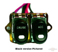 CCE, Rocker Switch Kit, Fairing- Handle Bar, Cruise/Acc, Gold For Harley-Davidson