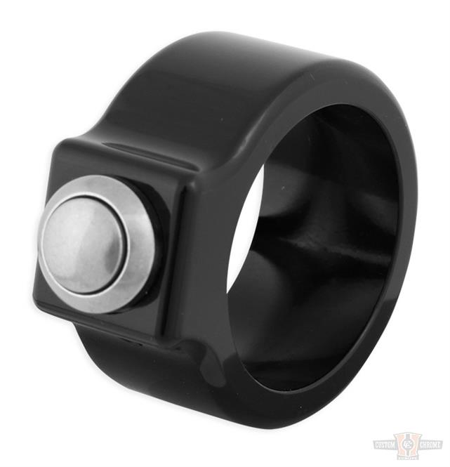 CCE, Switch Housing Kit, 1" Diameter Handle Bar, Single Button, Billet Aluminum, Black For Harley-Davidson