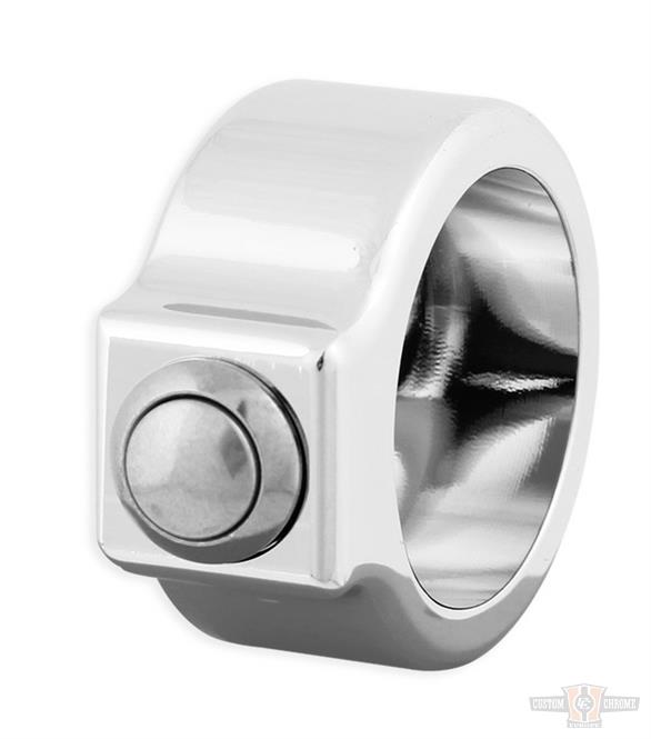 CCE, Switch Housing Kit, 1" Diameter Handle Bar, Single Button, Billet Aluminum, Chrome For Harley-Davidson