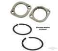 CCE, Exhaust Clamp, Incl. Retainer Rings, Black For Harley-Davidson