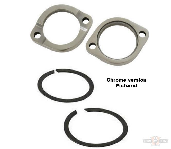 CCE, Exhaust Clamp, Incl. Retainer Rings, Black For Harley-Davidson