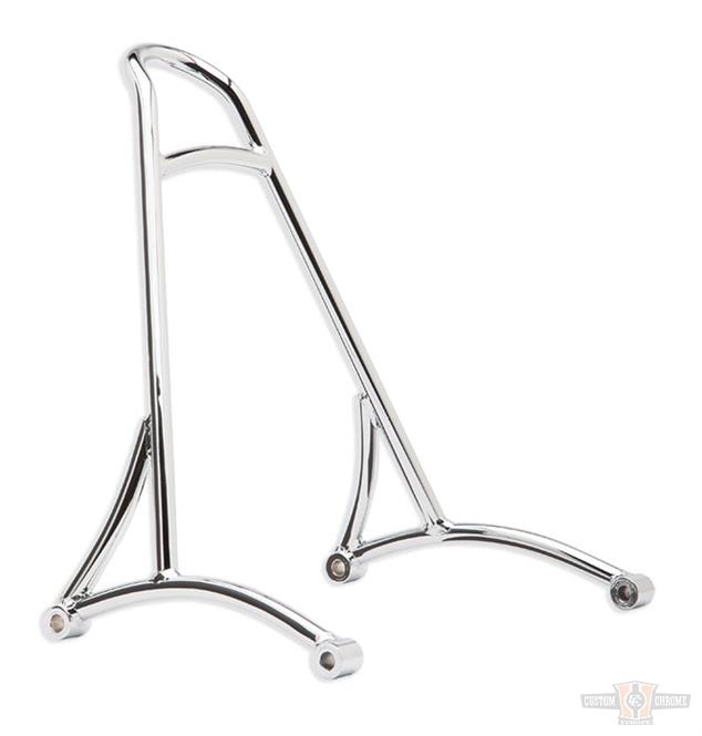 Burly, Sissy Bar, One-Piece , Short, 8.25"x12.5"x17.75", Chrome For Harley-Davidson