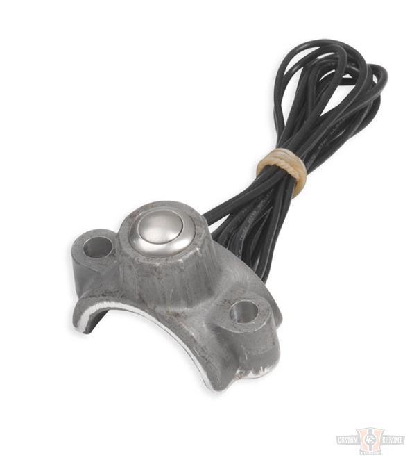 Kustom Tech Handlebar Control Clamp with Micro Switch - Aluminium Raw For Harley-Davidson